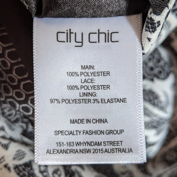 City Chic Lace Affair Printed Sheath Dress With Straps XL 24 NWT NEW - Picture 5 of 11